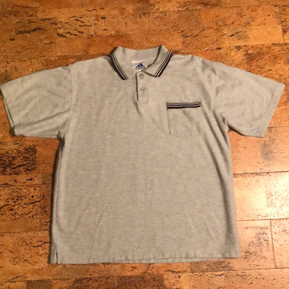 Gray Adidas Men’s Gray Short Sleeve Polo